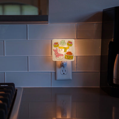 Cute Smiling Sushi Night Light - Hand Painted