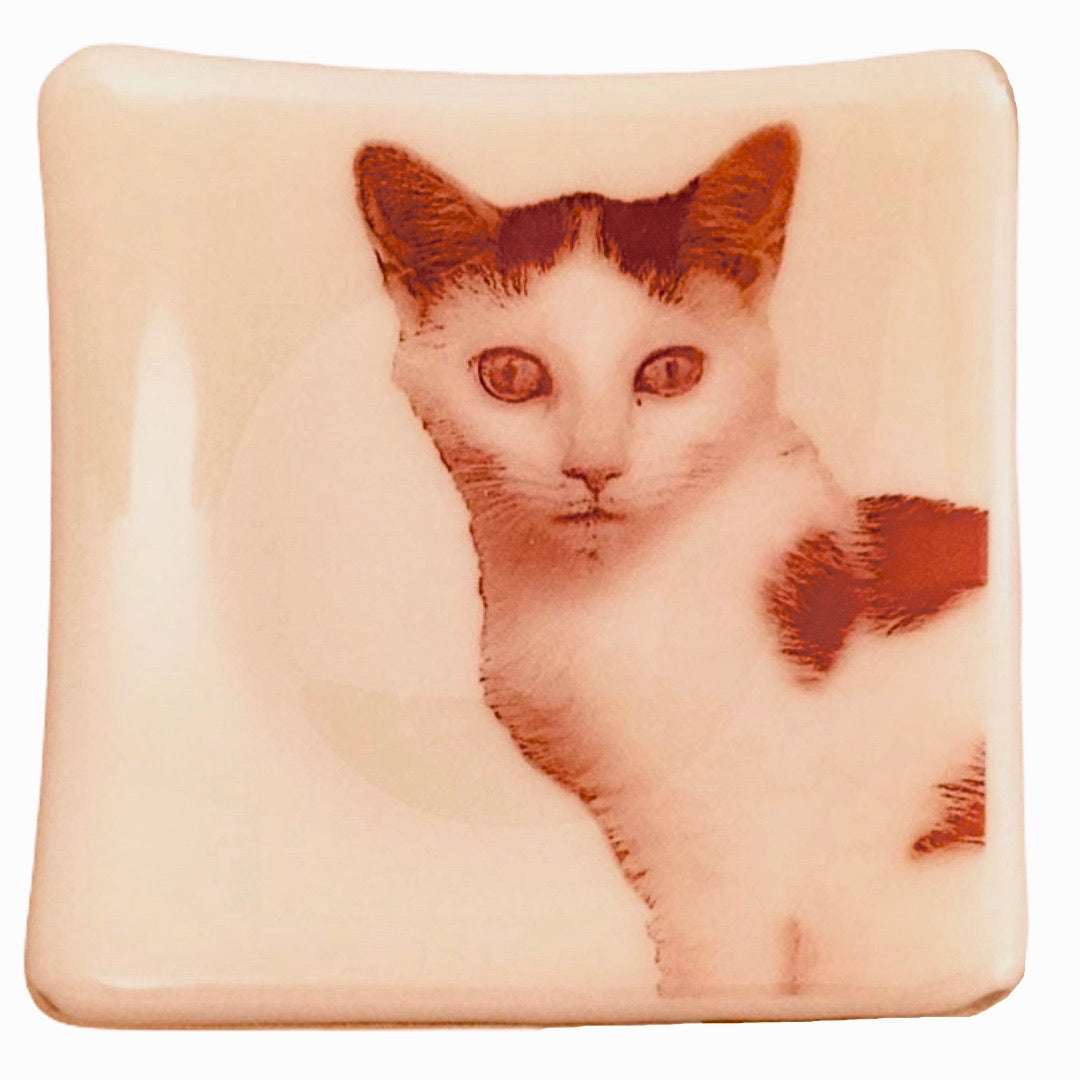 CUSTOM Photo Dish - Ivory Glass