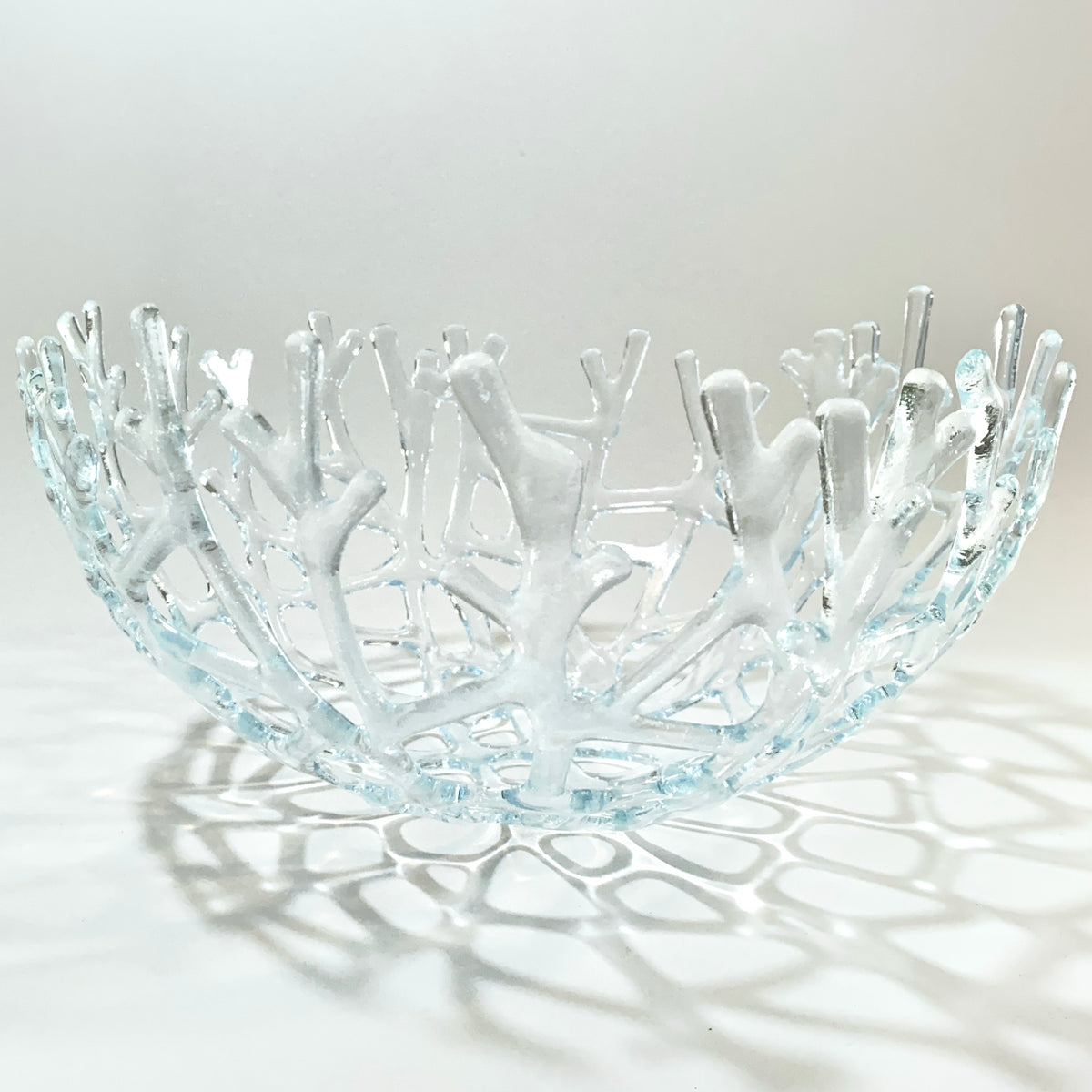 Coral Branch Bowl | Large Clear Glass