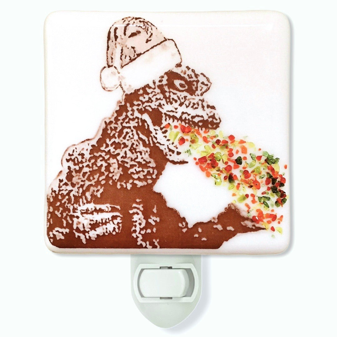 Godzilla Christmas Night Light - Glass Glitter Sprinkles
