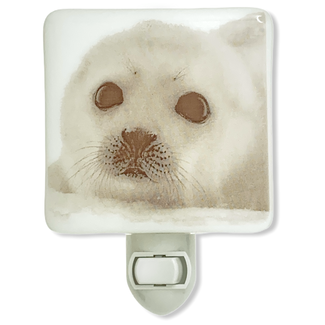 Seal Baby Night Light Fused Glass