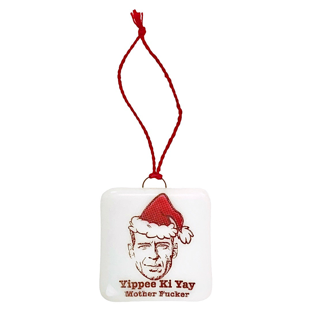 Die Hard "Yippee Ki Yay" - Bruce Willis Ornament - Hand Painted