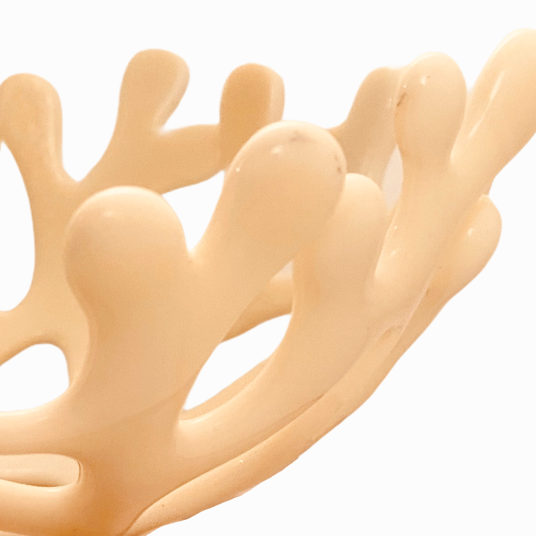Coral Branch Bowl | Small Ivory Opaque Glass