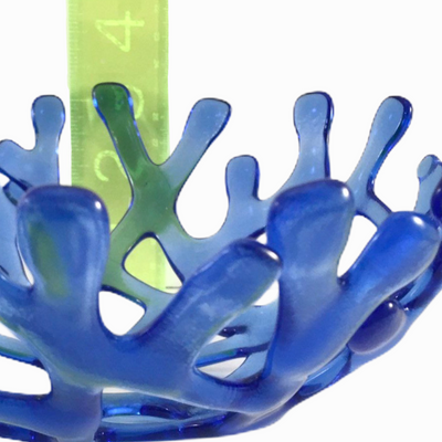 Coral Branch Bowl | Medium Blue Glass