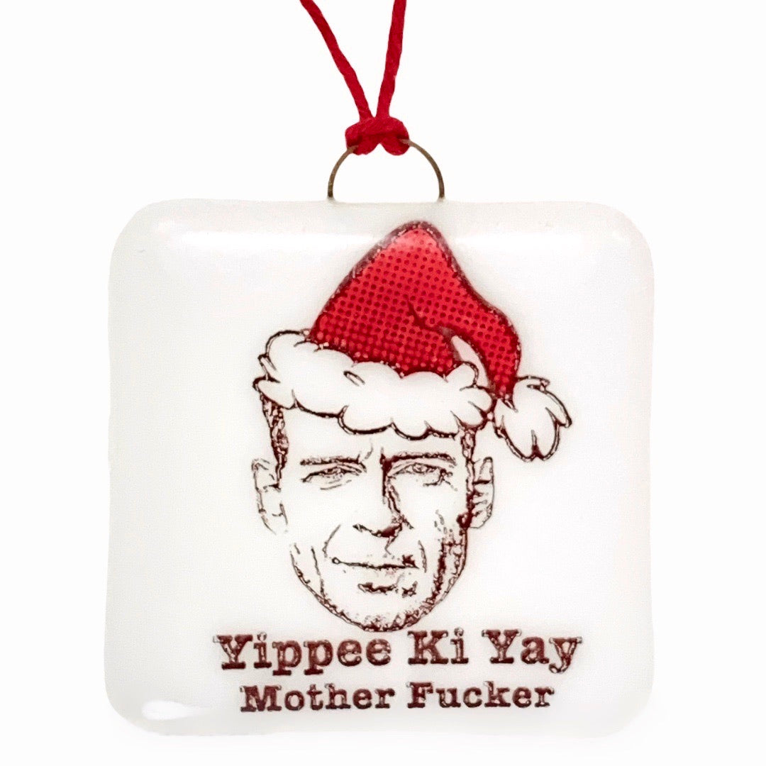Die Hard "Yippee Ki Yay" - Bruce Willis Ornament - Hand Painted