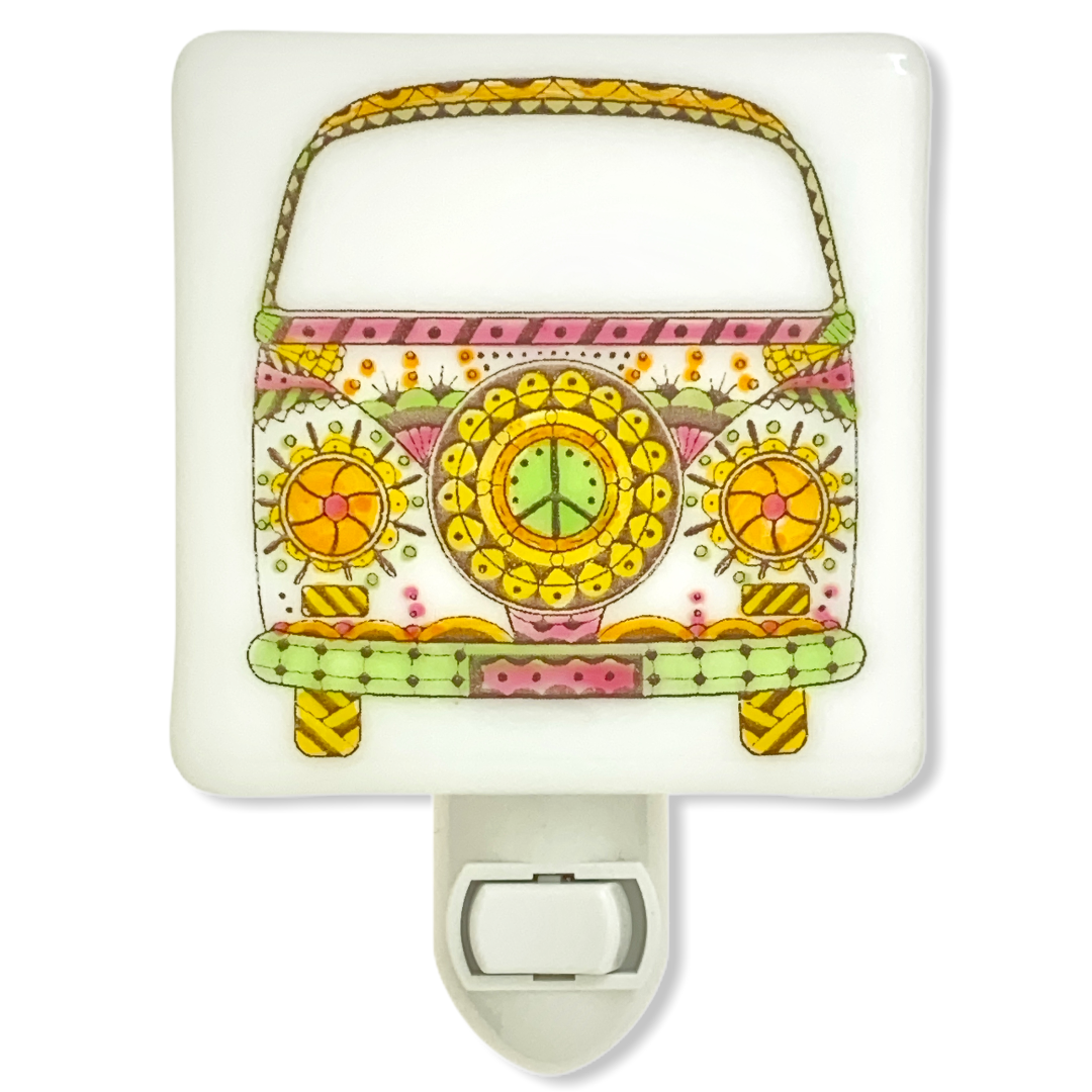 Peace Bus Night Light - Hand Painted