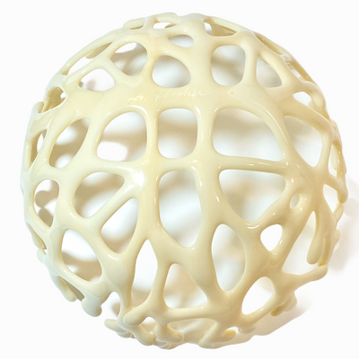 Coral Branch Bowl | Medium Ivory Opaque Glass
