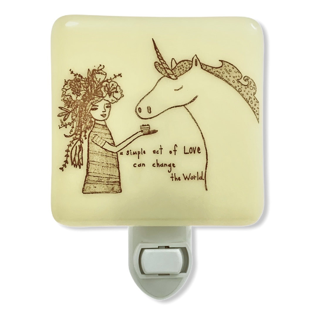 Unicorn "Act of Kindness" Night Light by Melissa Flesher