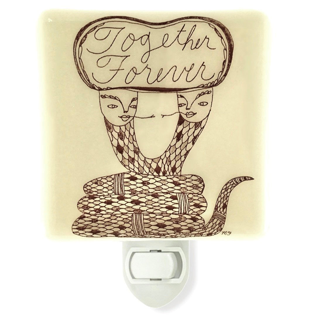Cute Snake Night Light "Together Forever" - By Melissa Flesher