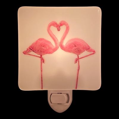 Pink Flamingo Kiss Night Light