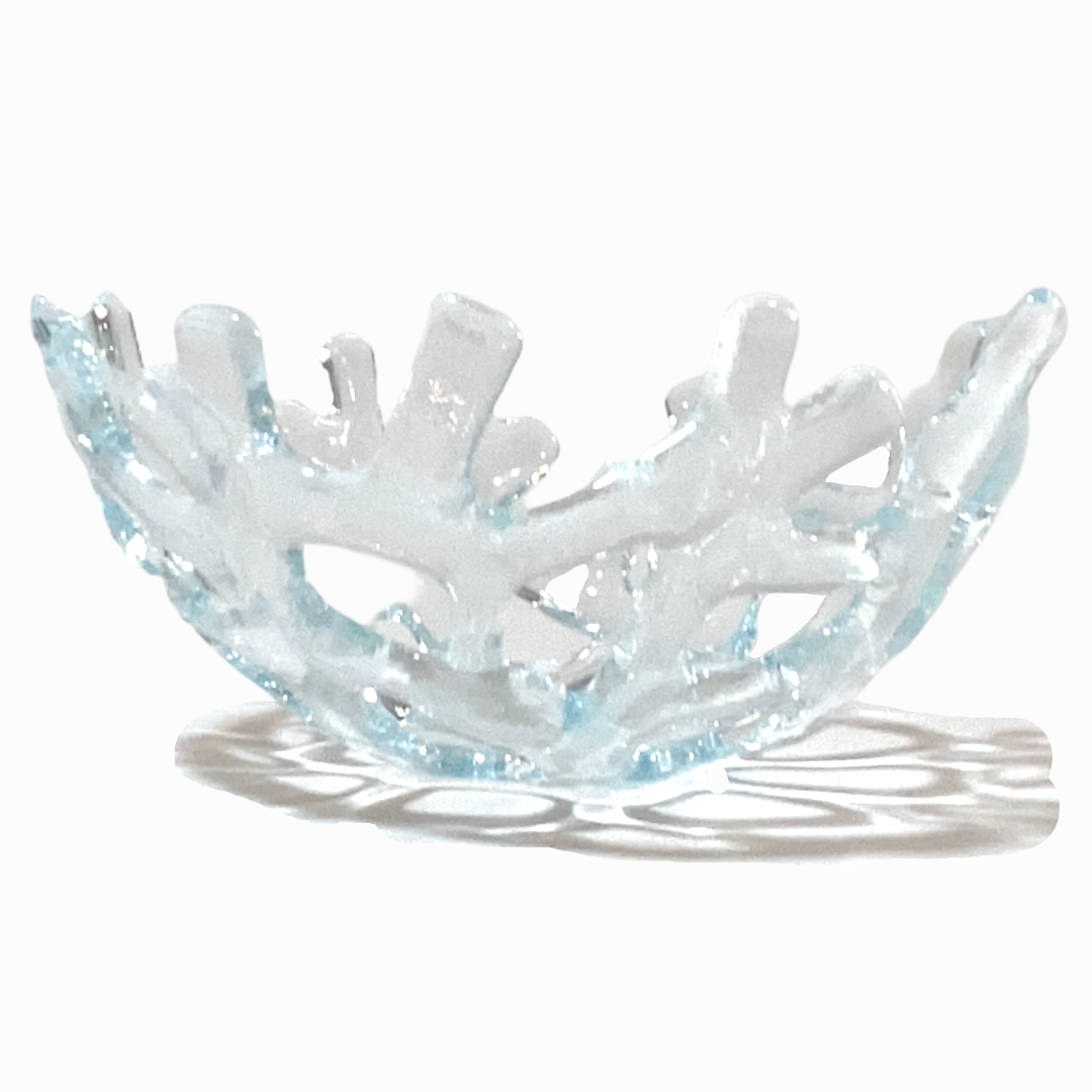 Coral Branch Bowl | Small Clear Glass