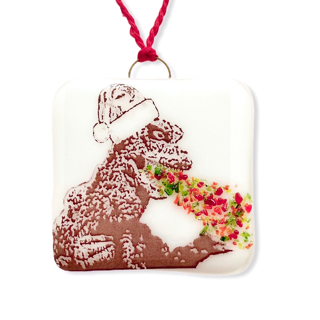 Godzilla Christmas Ornament - Glass Glitter Sprinkles