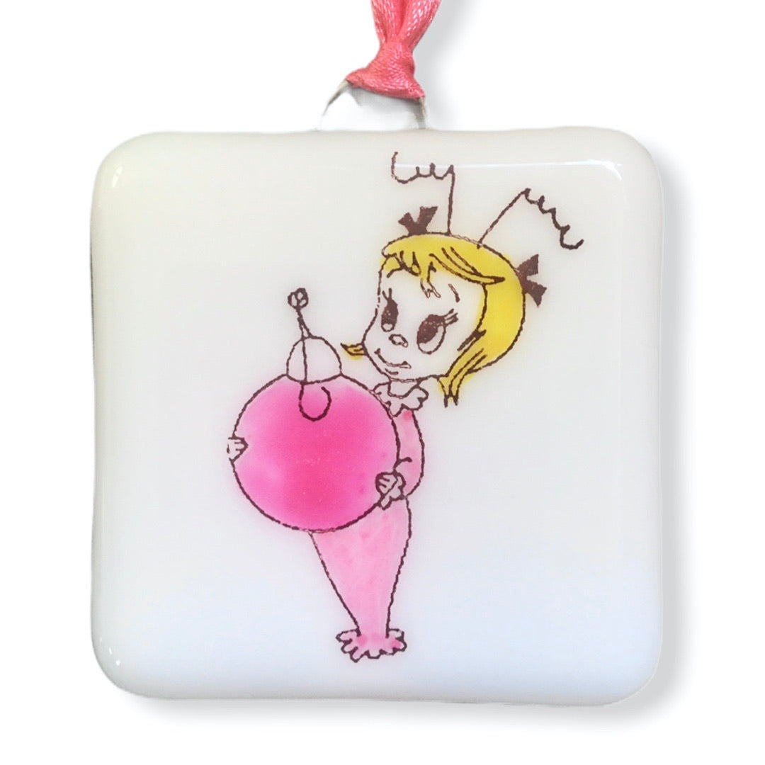 The Grinch - Little Cindy Lou Who Ornament - Hand Painted
