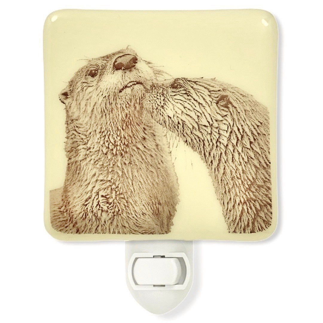 Otters Kissing Night Light