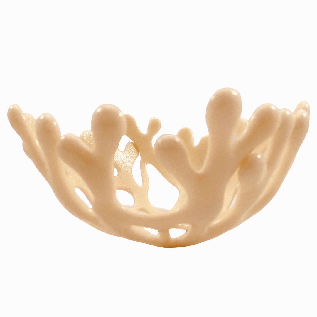 Coral Branch Bowl | Small Ivory Opaque Glass