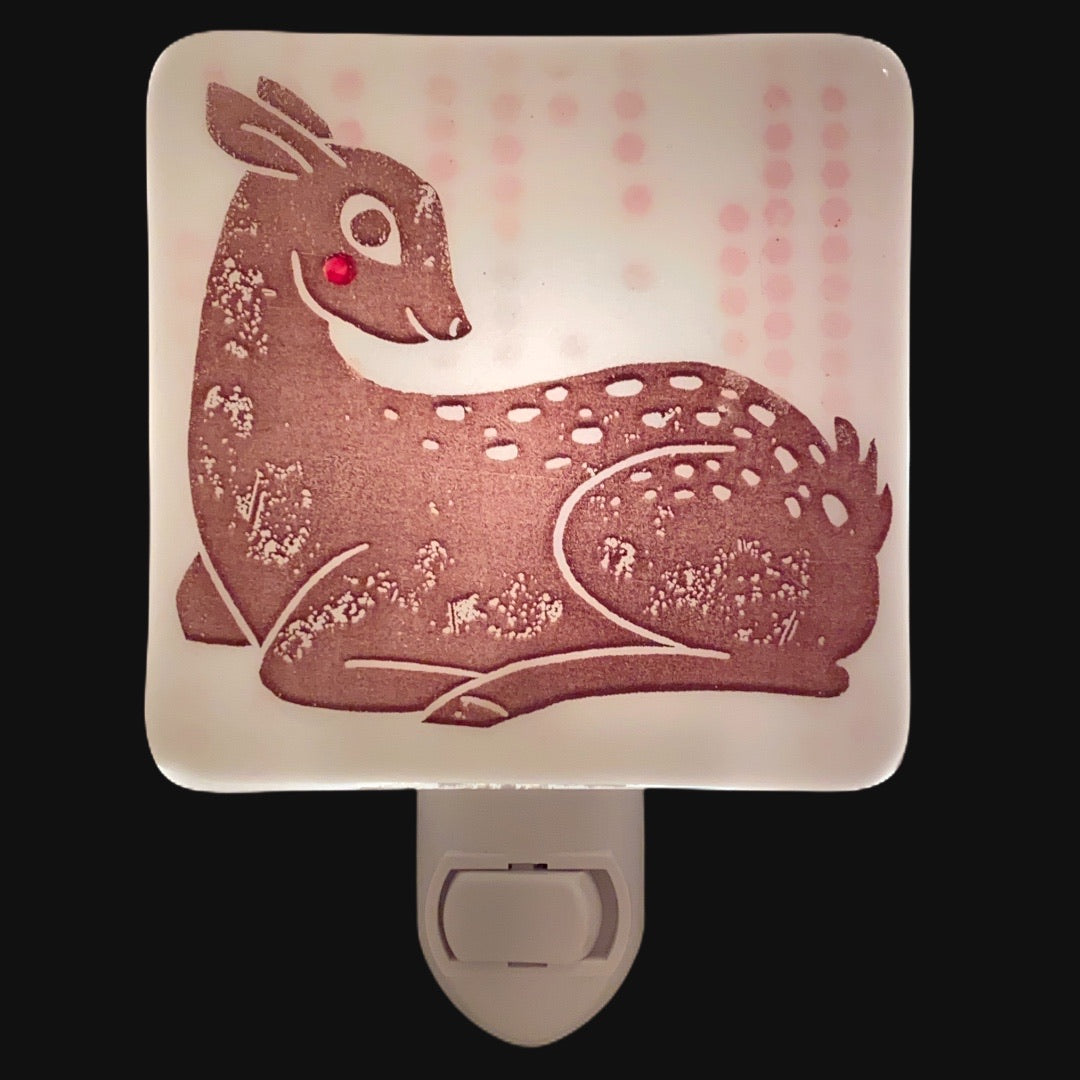 Baby Deer Cute with Pink Polka Dots Night Light