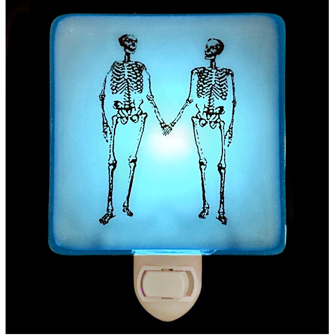 Skeleton Couple Holding Hands Night Light