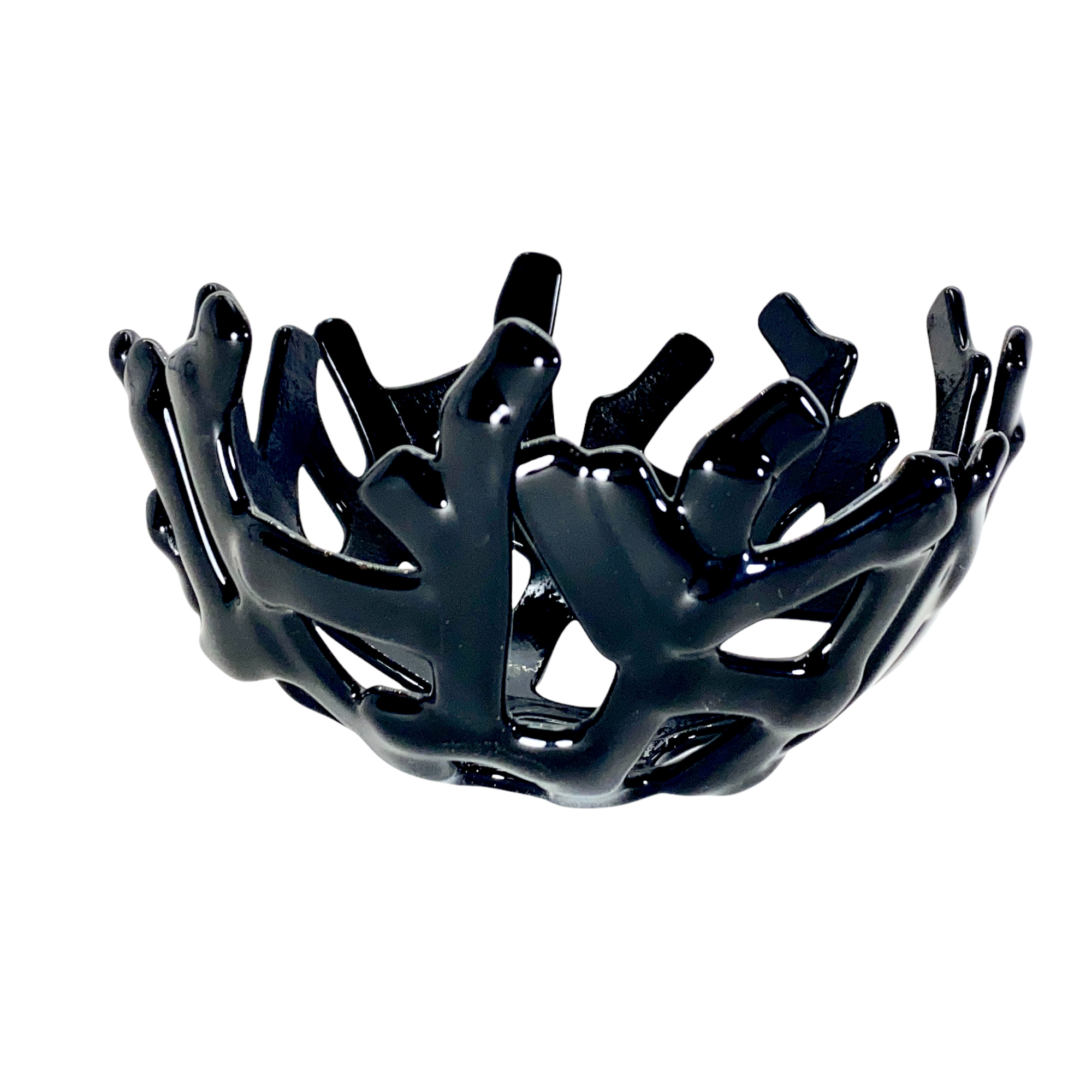 Copy of Coral Branch Bowl | Small Black Opaque Glass