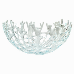 Coral Branch Bowl  Large Clear Glass - Hunky Dory Studio