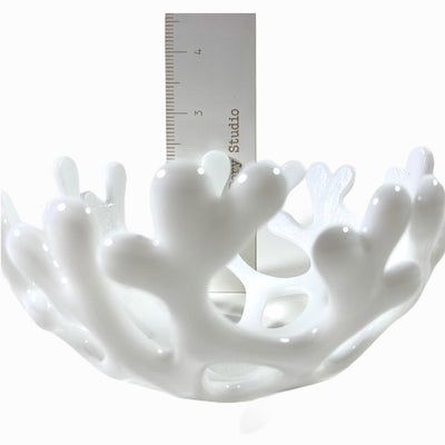 Coral Branch Bowl | Small White Glass