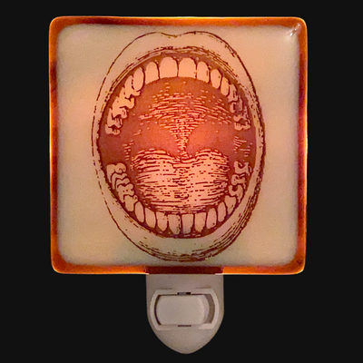 Vintage Open Mouth Etching Night Light